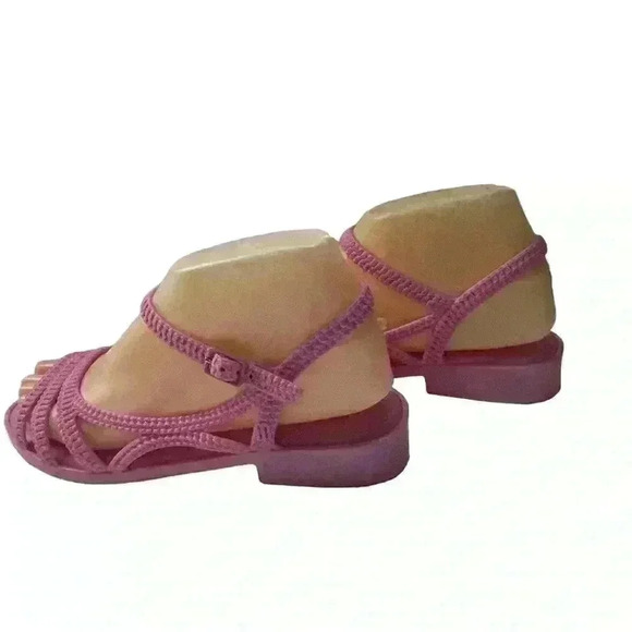 Melissa Womens Pink Braided Jelly Rubber Open Toe Sandals Size 6 - Picture 7 of 13